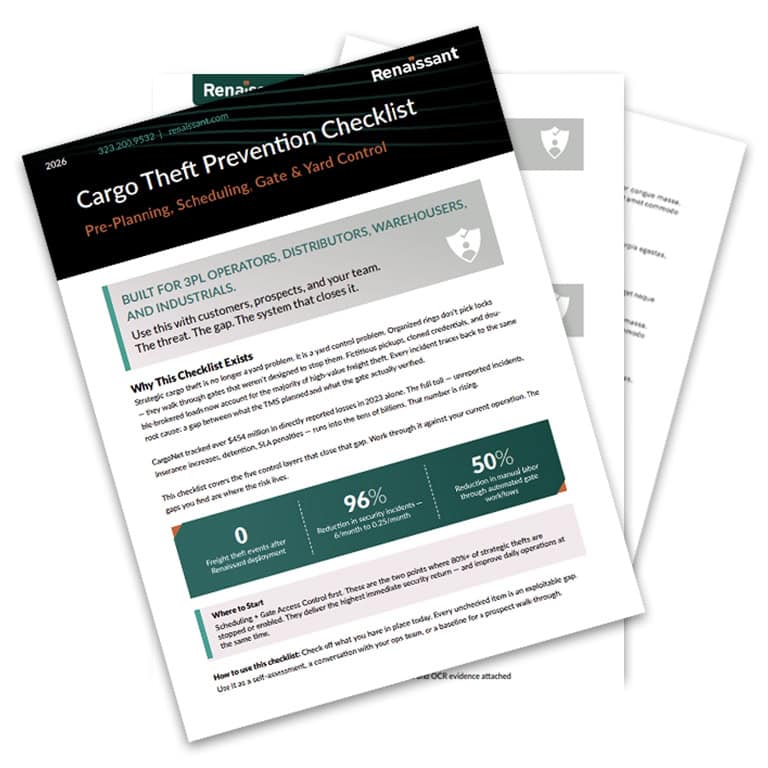  Cargo Theft Prevention Checklist
